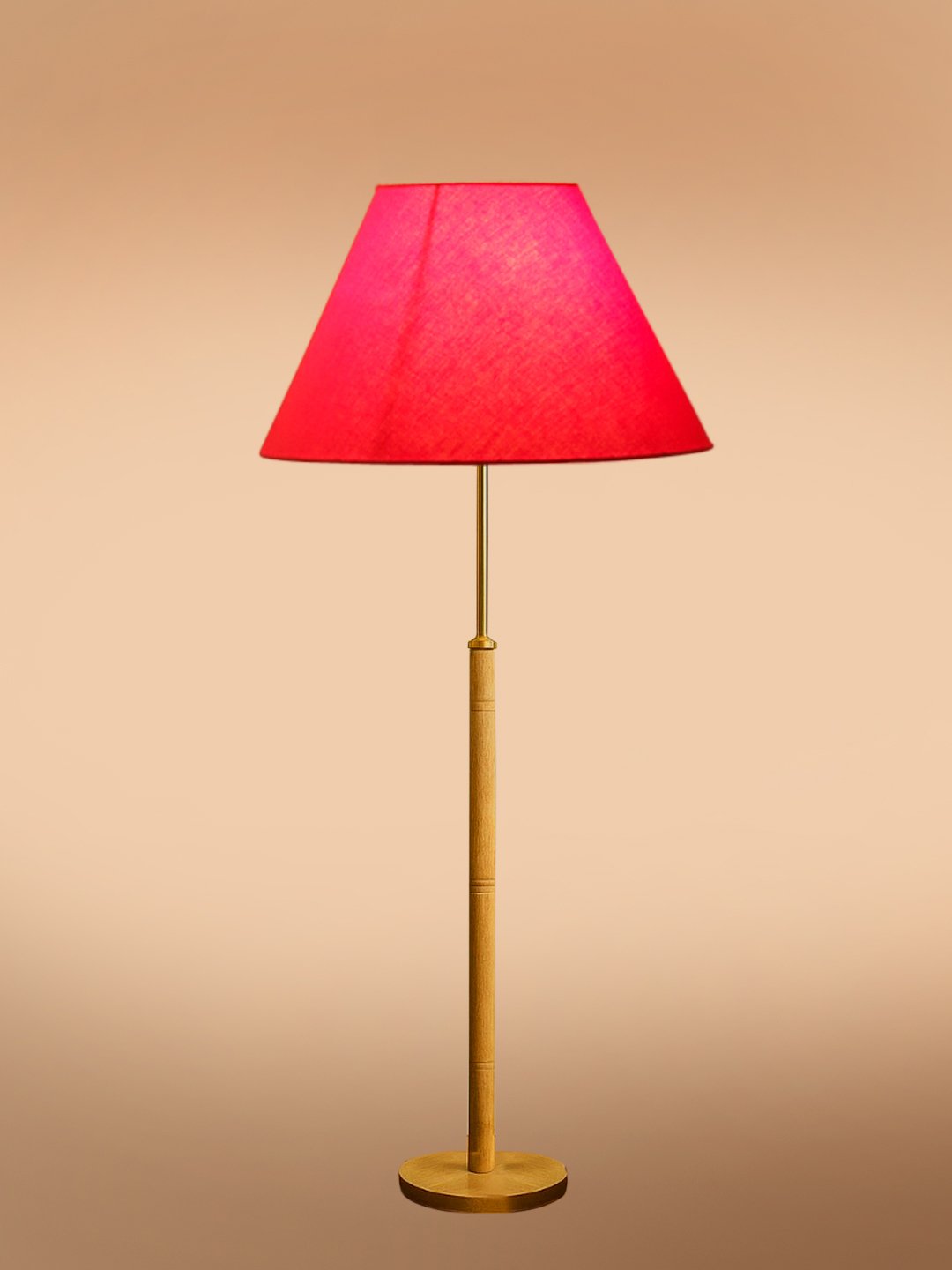 Ambika Home Red Shade Premium Floor Lamp for Living Room, Bedroom & Hallway | Decorative Standing Light | E27 Holder Included Bulb - Image 6