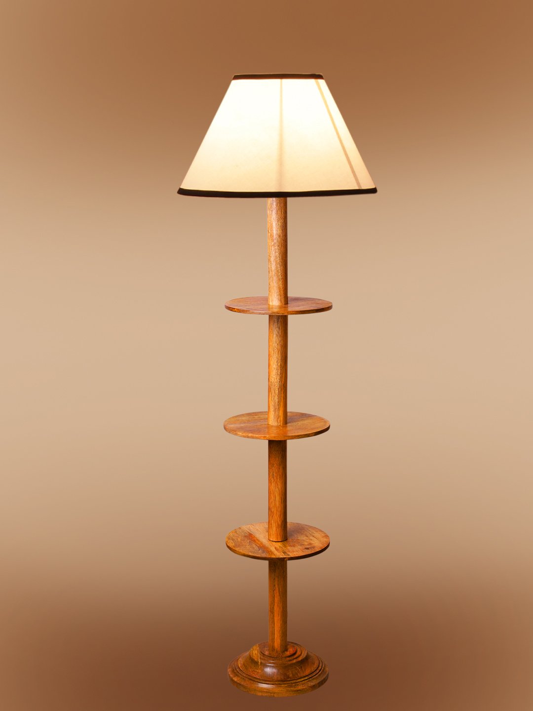 Ambika Home White Shade Premium Floor Lamp for Living Room, Bedroom & Hallway | Decorative Standing Light | E27 Holder Included Bulb - Image 6