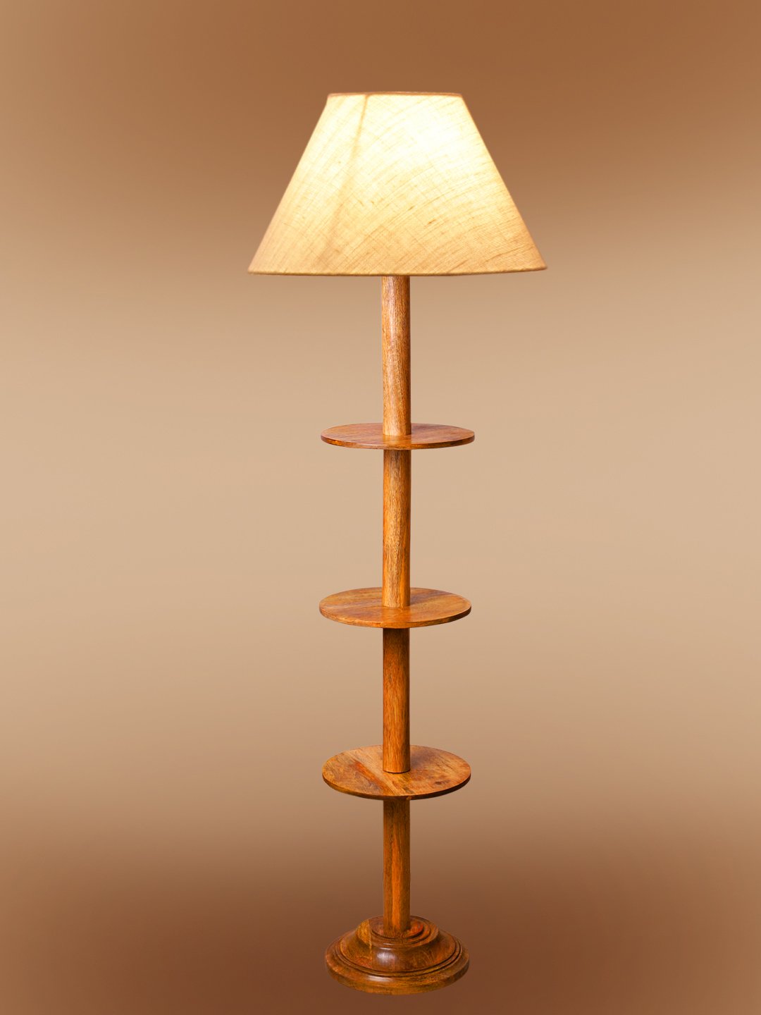 Ambika Home Maroon Shade Premium Floor Lamp for Living Room, Bedroom & Hallway | Decorative Standing Light | E27 Holder Included Bulb - Image 6