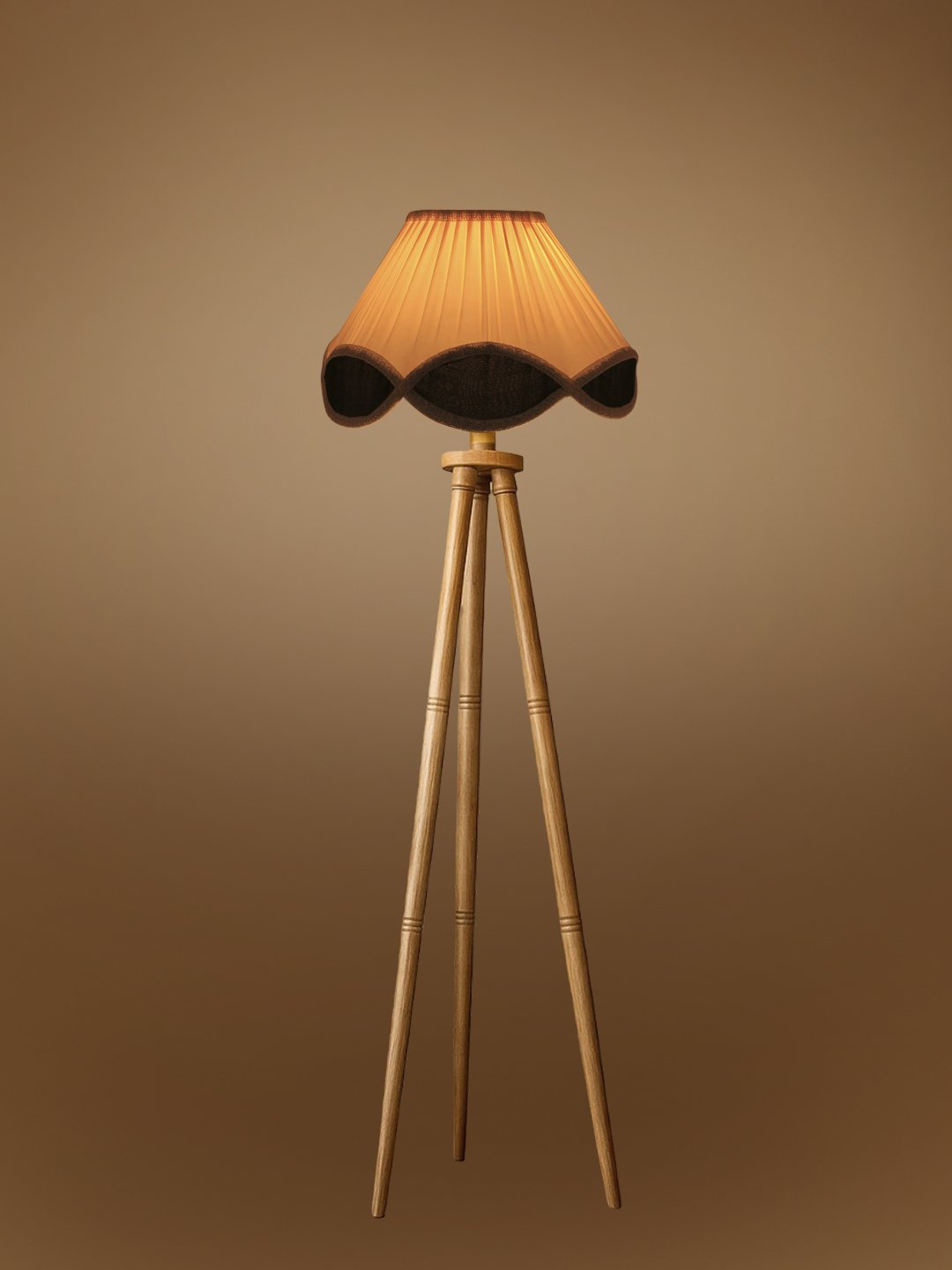 Ambika Home Modern Multi Natural Tripod Standing Lamp for Bedroom, Lounge & Reading Corner | E27 Holder Included Bulb - Image 7