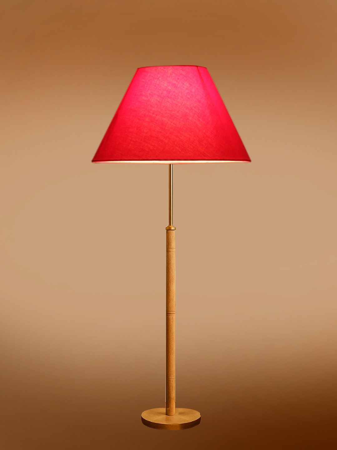 Ambika Home Red Shade Premium Floor Lamp for Living Room, Bedroom & Hallway | Decorative Standing Light | E27 Holder Included Bulb - Image 7