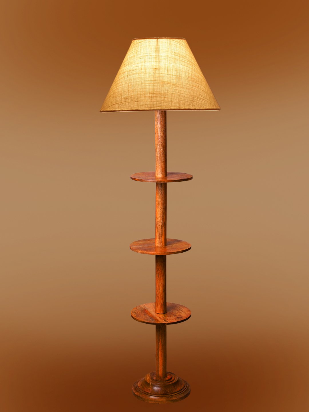 Ambika Home Maroon Shade Premium Floor Lamp for Living Room, Bedroom & Hallway | Decorative Standing Light | E27 Holder Included Bulb - Image 7