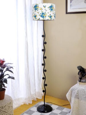 Ambika Home Valencia Luxe Multi Shade Premium Iron Floor Lamp with Iron Base & Powder Coated Finish | E27 Holder Included Bulb