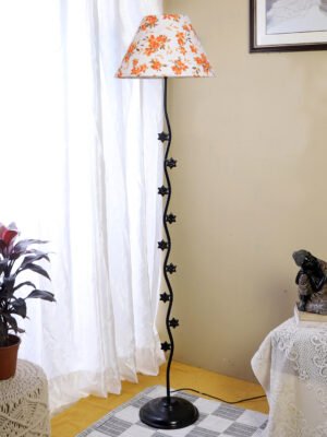 Ambika Home Maison Noble Multi Shade Premium Iron Floor Lamp with Iron Base & Powder Coated Finish | E27 Holder Included Bulb
