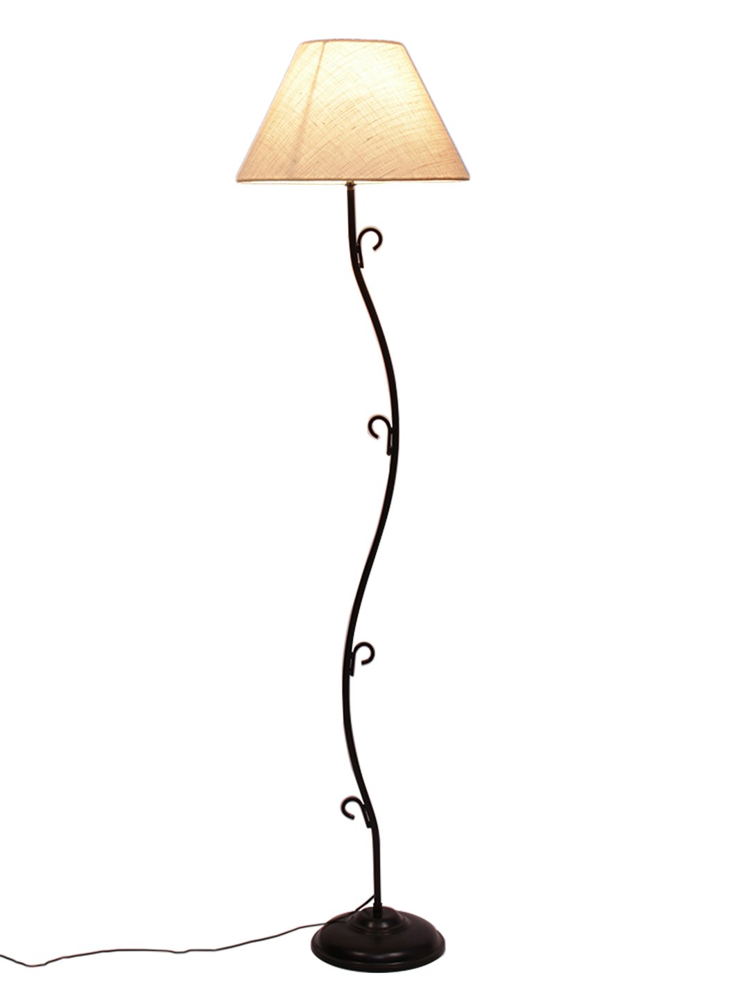 Ambika Home Majestic Series 151 – White Premium Powder Coated Iron Floor Lamp for Luxury Living Rooms | E27 Holder Included Bulb - Image 3