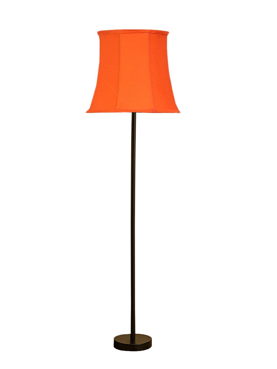 Ambika Home Soft back Orange cotton shade with Wood Base Decorative Floor Lamp for Living Room, Bedroom & Office - Image 8