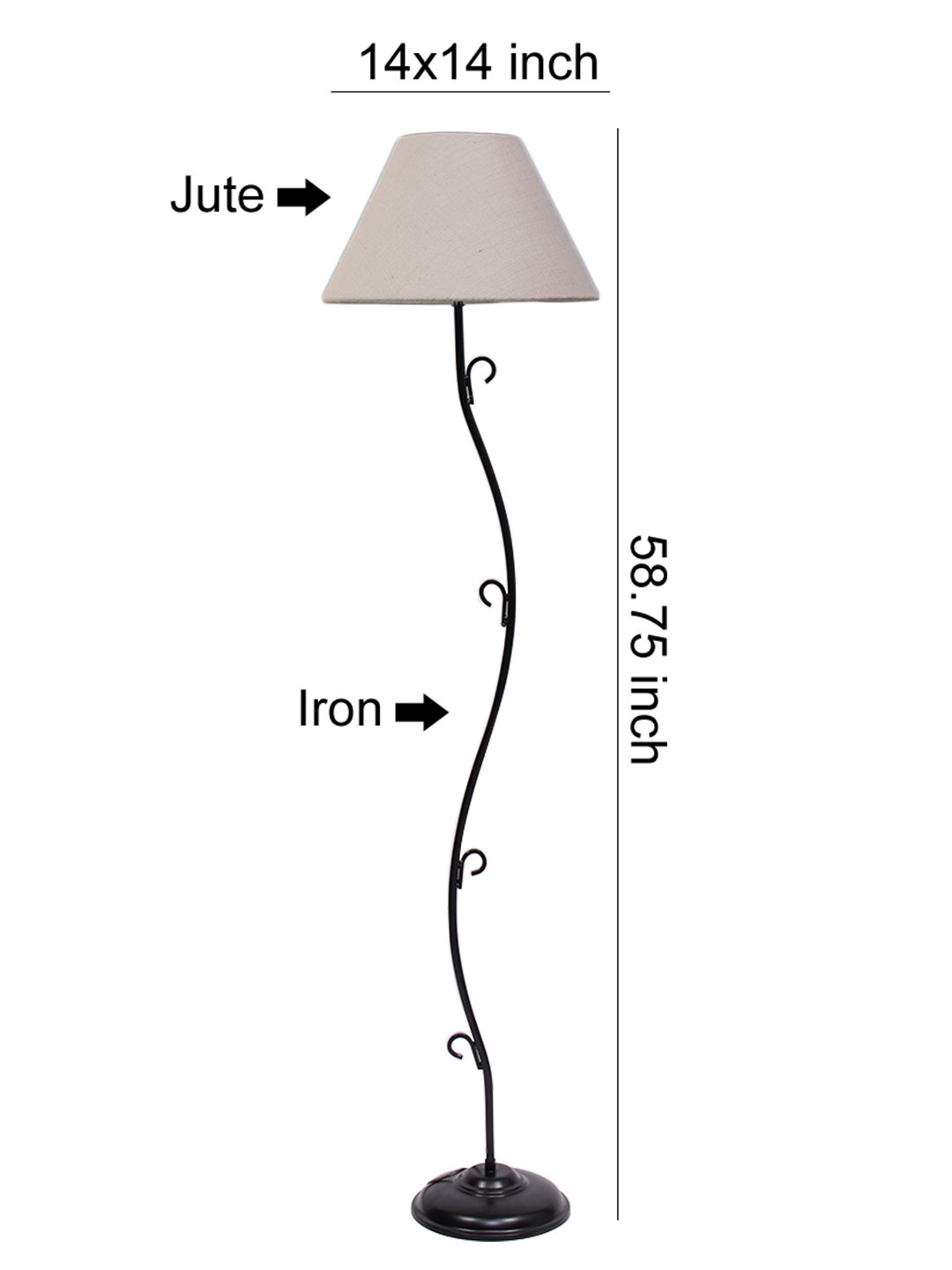 Ambika Home Majestic Series 151 – White Premium Powder Coated Iron Floor Lamp for Luxury Living Rooms | E27 Holder Included Bulb - Image 5