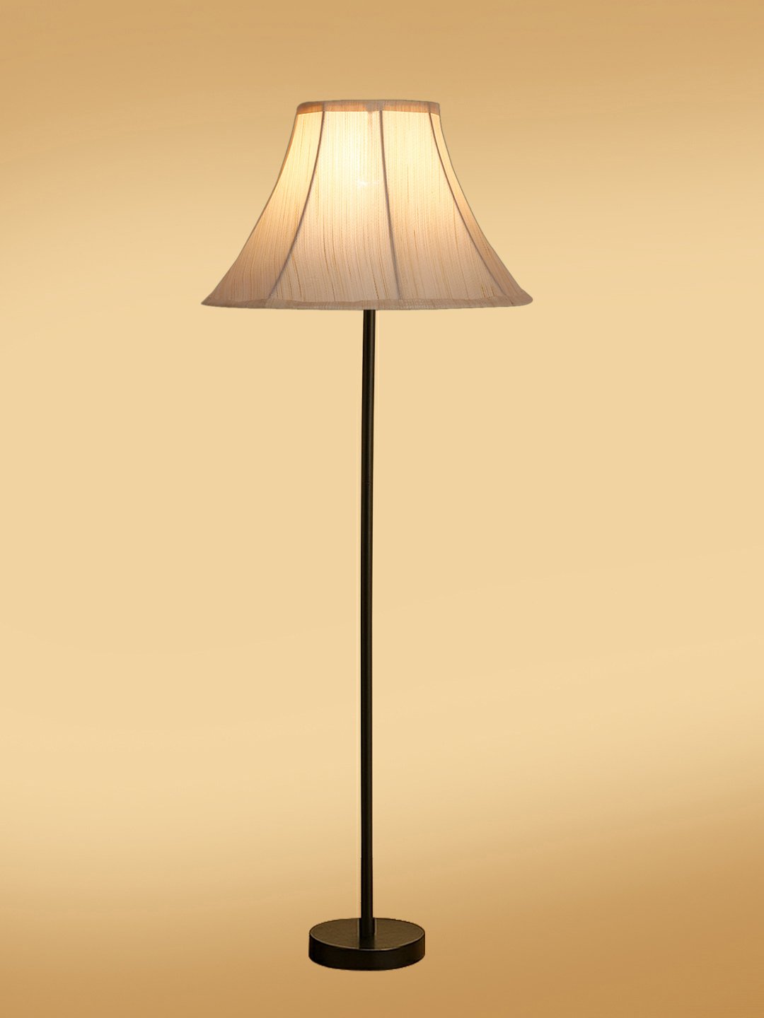 Ambika Home off white Soft back with wood Base Decorative Floor Lamp for Living Room, Bedroom & Office - Image 6