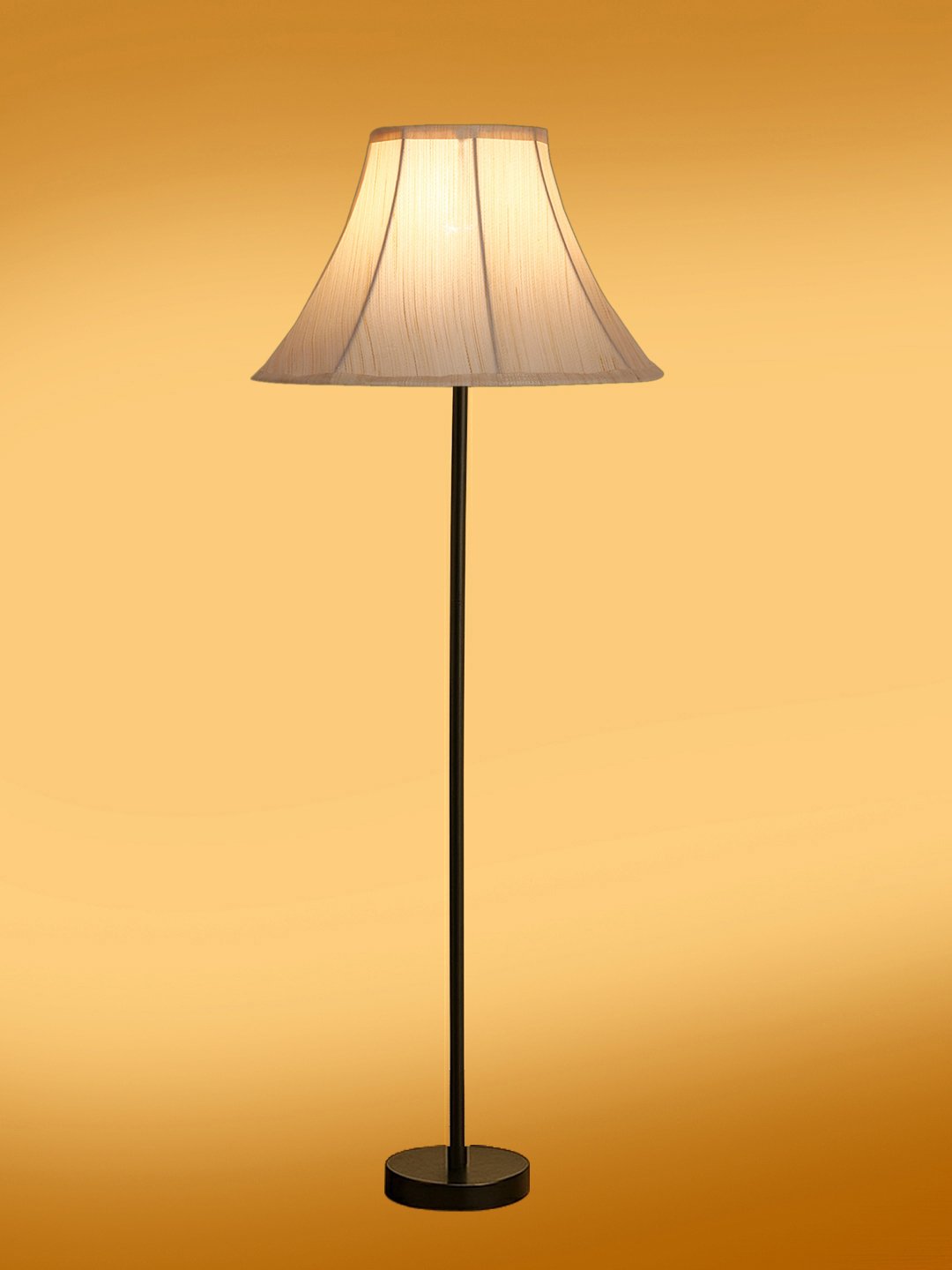 Ambika Home off white Soft back with wood Base Decorative Floor Lamp for Living Room, Bedroom & Office - Image 7