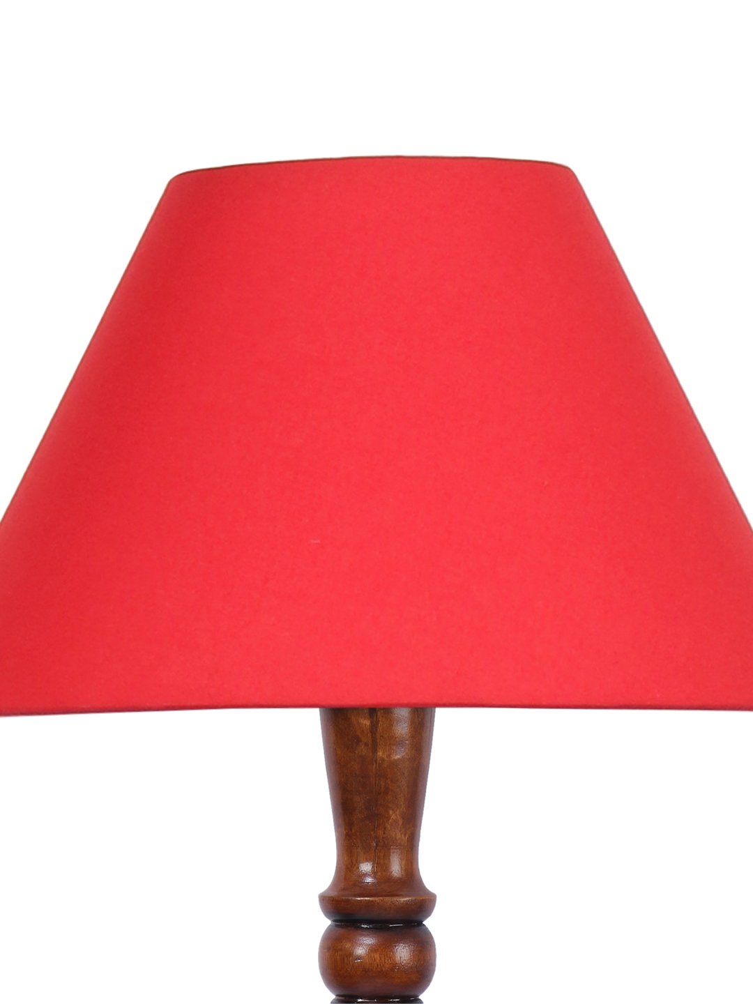 Ambika Home Conical Elegant Premium Red Cotton Solid Wood Floor Lamp for Modern Living Room | Handcrafted Wood Floor Lamp with Red Cotton Shade for Living Room, Bedroom & Home Decor - Image 7