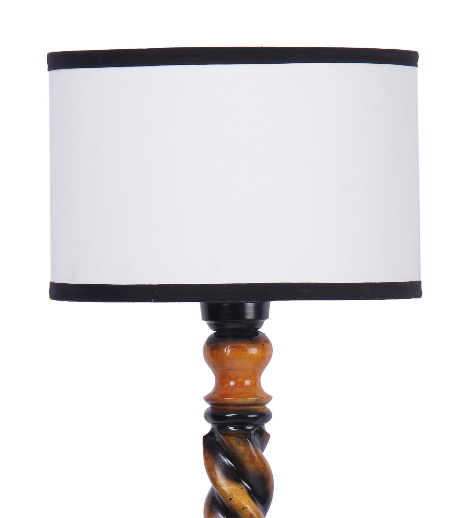 Ambika Home Monarch Manor Designer Shade Wooden Floor Lamp for Living Room, Bedroom, Hallway, Guest Room & Hotel Decor | Handcrafted Standing Lamp with E27 Holder - Image 7