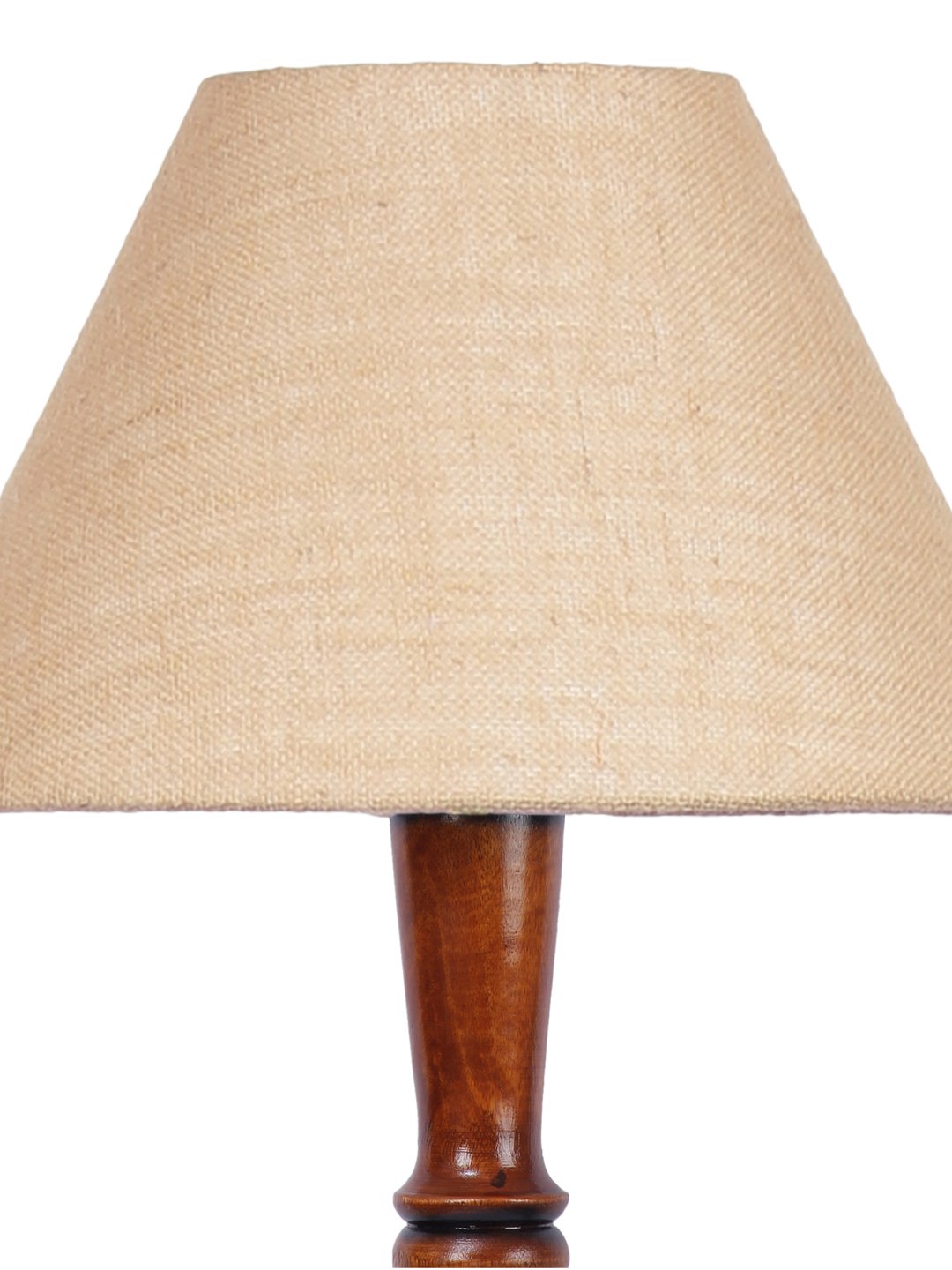 Ambika Home Conical Luxury Beige Jute Handcrafted Wooden Floor Lamp for Home Décor | Handcrafted Wood Floor Lamp with Beige Jute Shade for Living Room, Bedroom & Home Decor - Image 7