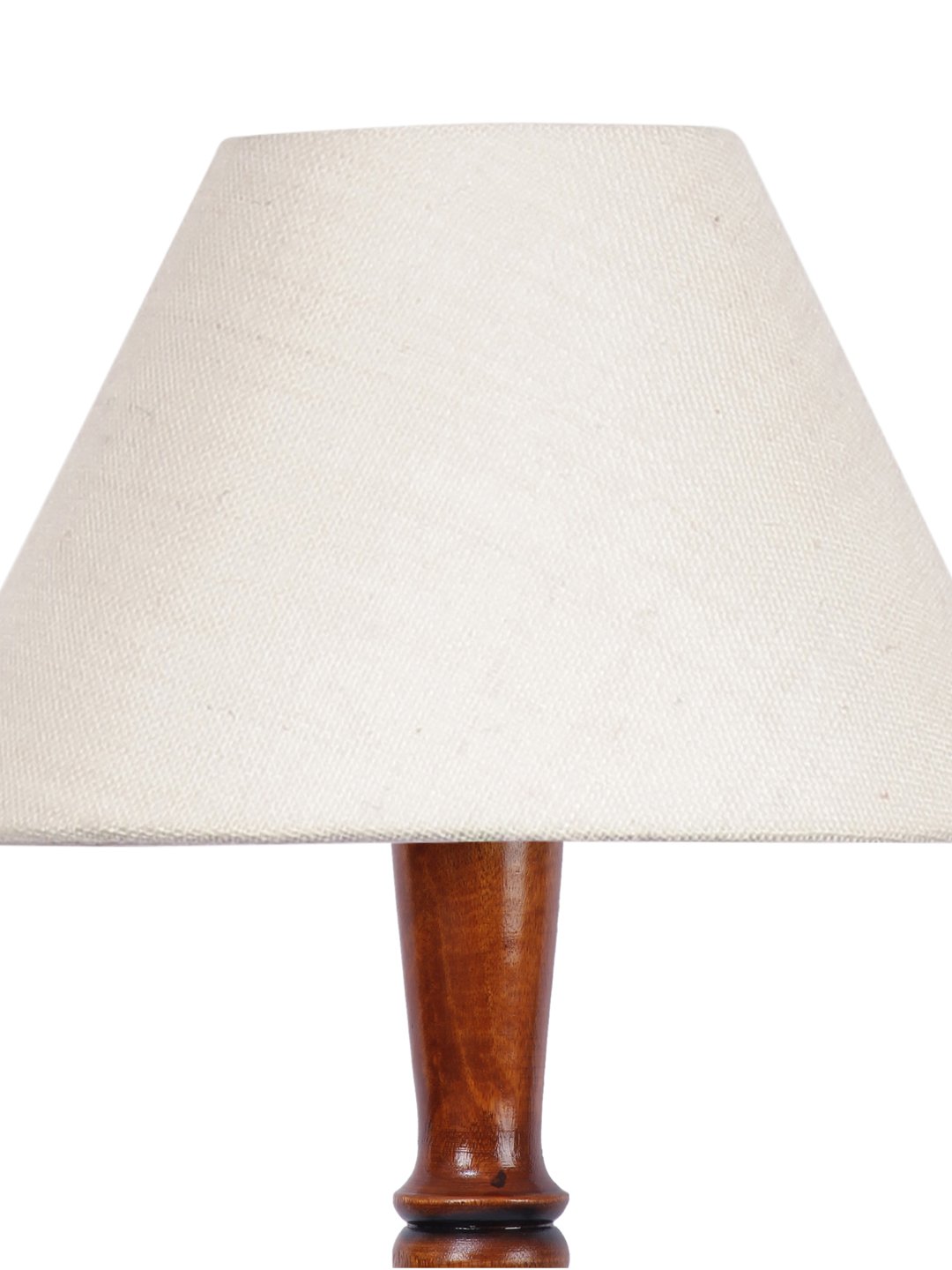 Ambika Home Conical Premium White Jute Solid Wood Floor Lamp for Living Room | Handcrafted Wood Floor Lamp with White Jute Shade for Living Room, Bedroom & Home Decor - Image 7