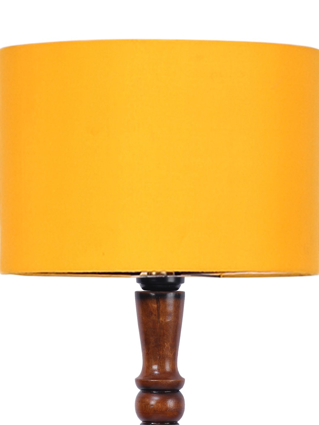 Ambika Home Sophisticated Yellow Cotton Solid Wood Floor Lamp for Living Room & Lounge | Handcrafted Wood Floor Lamp with Yellow Cotton Shade for Living Room, Bedroom & Home Decor - Image 7