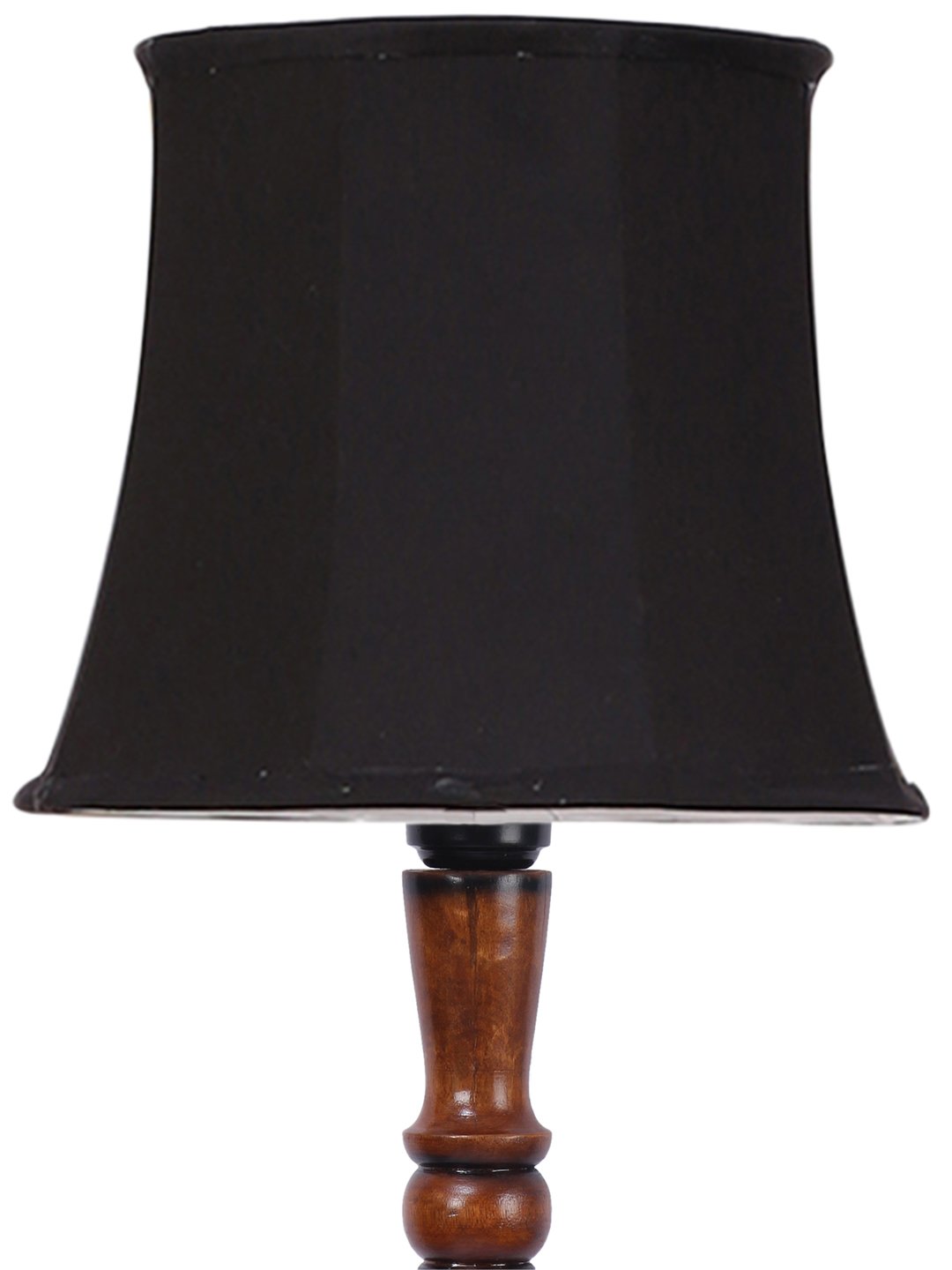 Ambika Home Premium Solid Wood Cylindrical Black Cotton Floor Lamp for Elegant Living Room & Bedroom | Handcrafted Wood Floor Lamp with Off-white Cotton Shade for Living Room, Bedroom & Home Decor - Image 6