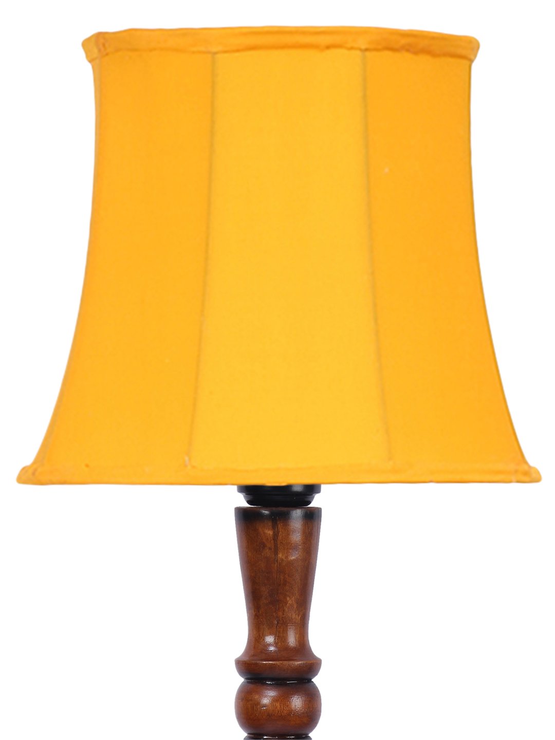 Ambika Home Premium Solid Wood Cylindrical Yellow Cotton Floor Lamp for Elegant Living Room & Bedroom | Handcrafted Wood Floor Lamp with Off-white Cotton Shade for Living Room, Bedroom & Home Decor - Image 7