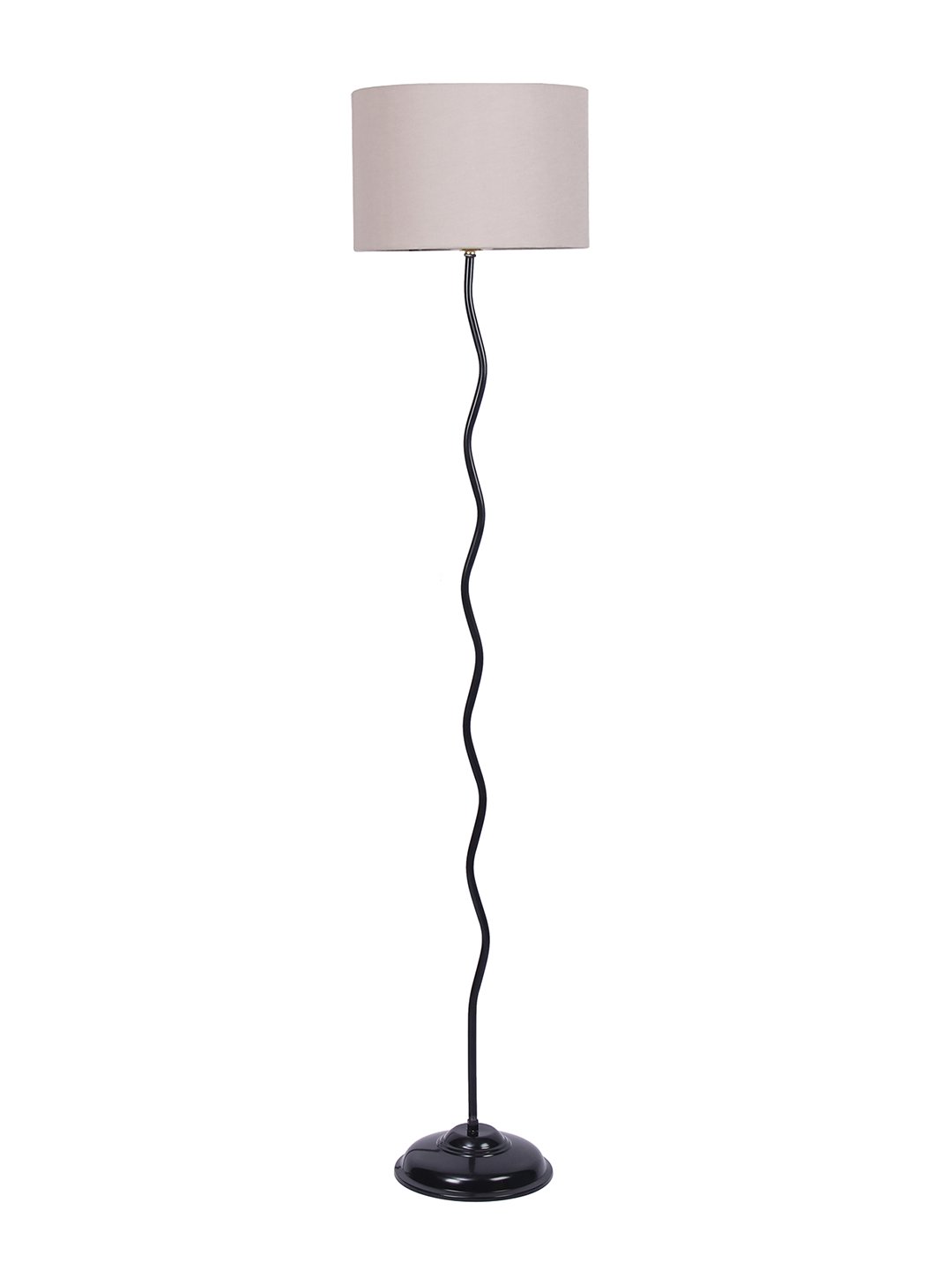 Ambika Home Grey Cotton Zig Zag Floor Lamp | Modern Standing Lamp for Living Room, Bedroom & Home Decor - Image 5
