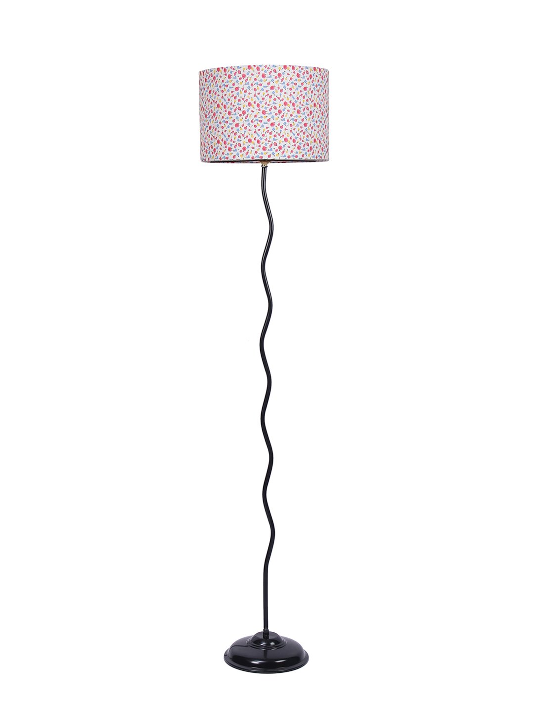 Ambika Home Multi Cotton Zig Zag Floor Lamp | Modern Standing Lamp for Living Room, Bedroom & Home Decor - Image 5