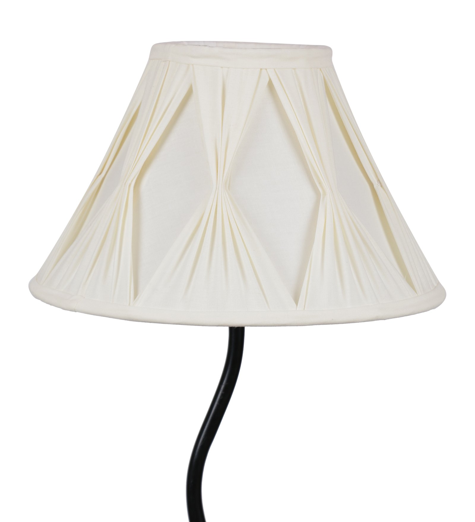 Ambika Home Off-white Cotton Zig Zag Floor Lamp | Modern Standing Lamp for Living Room, Bedroom & Home Decor - Image 7