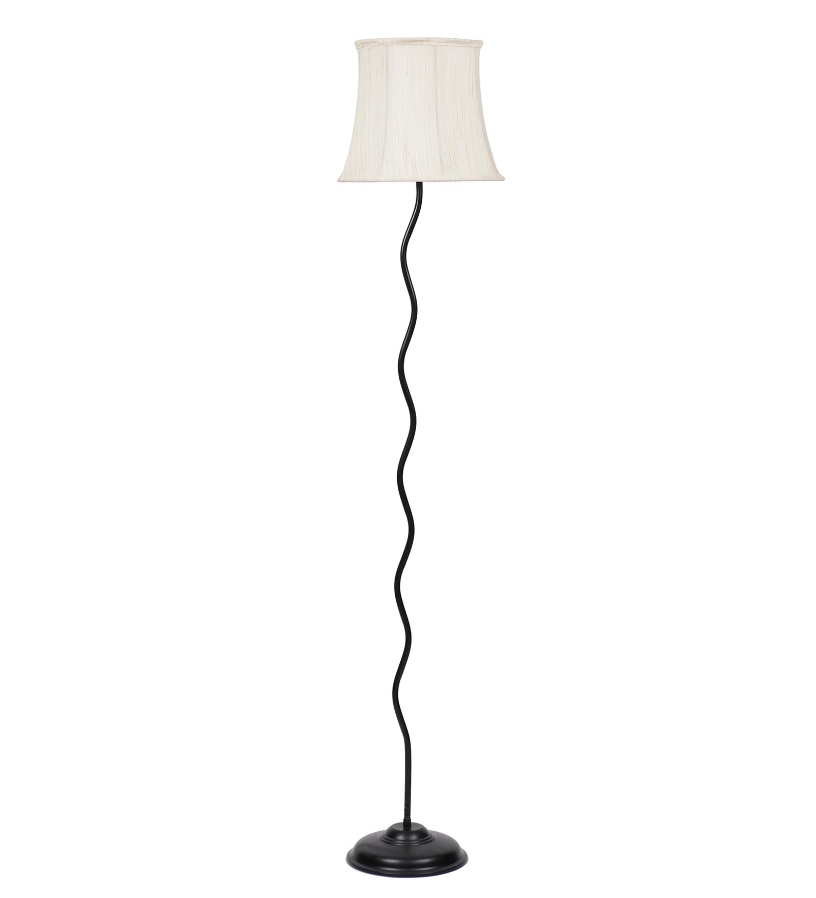 Ambika Home Off-white Cotton Zig Zag Floor Lamp | Modern Standing Lamp for Living Room, Bedroom & Home Decor - Image 5