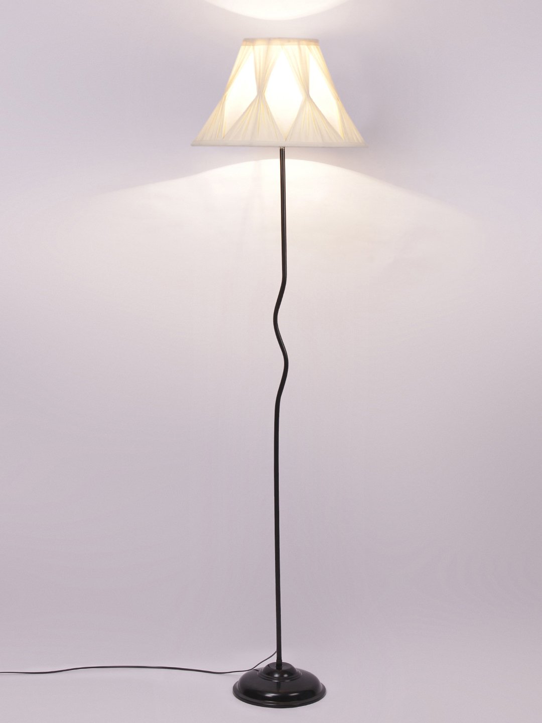 Ambika Home Estate Series 32 – off-white Premium Powder Coated Iron Floor Lamp for Luxury Living Rooms | E27 Holder Included Bulb - Image 3