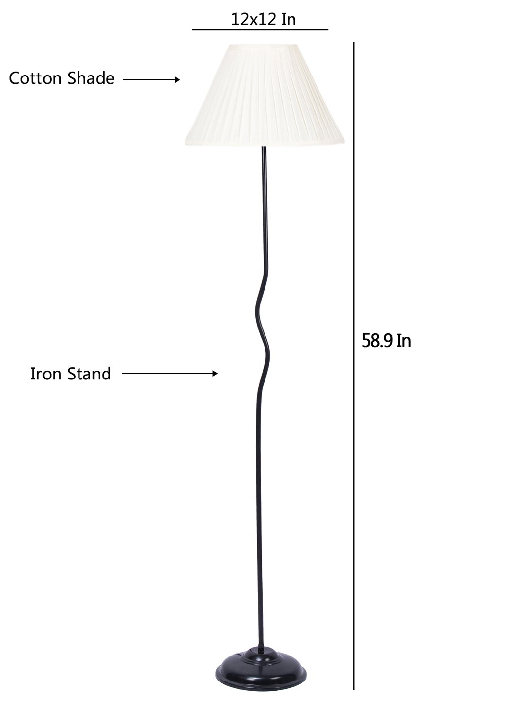 Ambika Home Ambience Pro Series 31 – off-white Premium Powder Coated Iron Floor Lamp for Luxury Living Rooms | E27 Holder Included Bulb - Image 7
