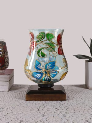 Ambika Home Verona Mosaic Multicolor Mosaic Glass Table Lamp with Wooden Base | Premium Bedside Lamp for Bedroom, Living Room, Hall, Hotel, CafÃ©, Restaurant & Office | E27 Compatible