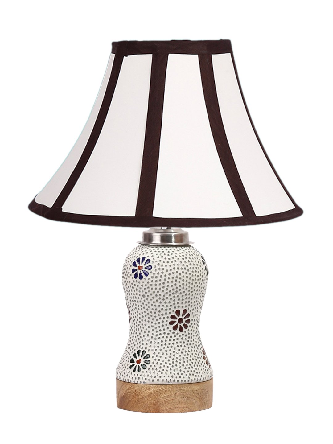 Ambika Home Multicolor Cotton Mosaic Glass Table Lamp | Decorative Bedside Lamp for Bedroom, Living Room, Hall, Hotel, Café, Restaurant, Office & Study Room | E27 Compatible - Image 4
