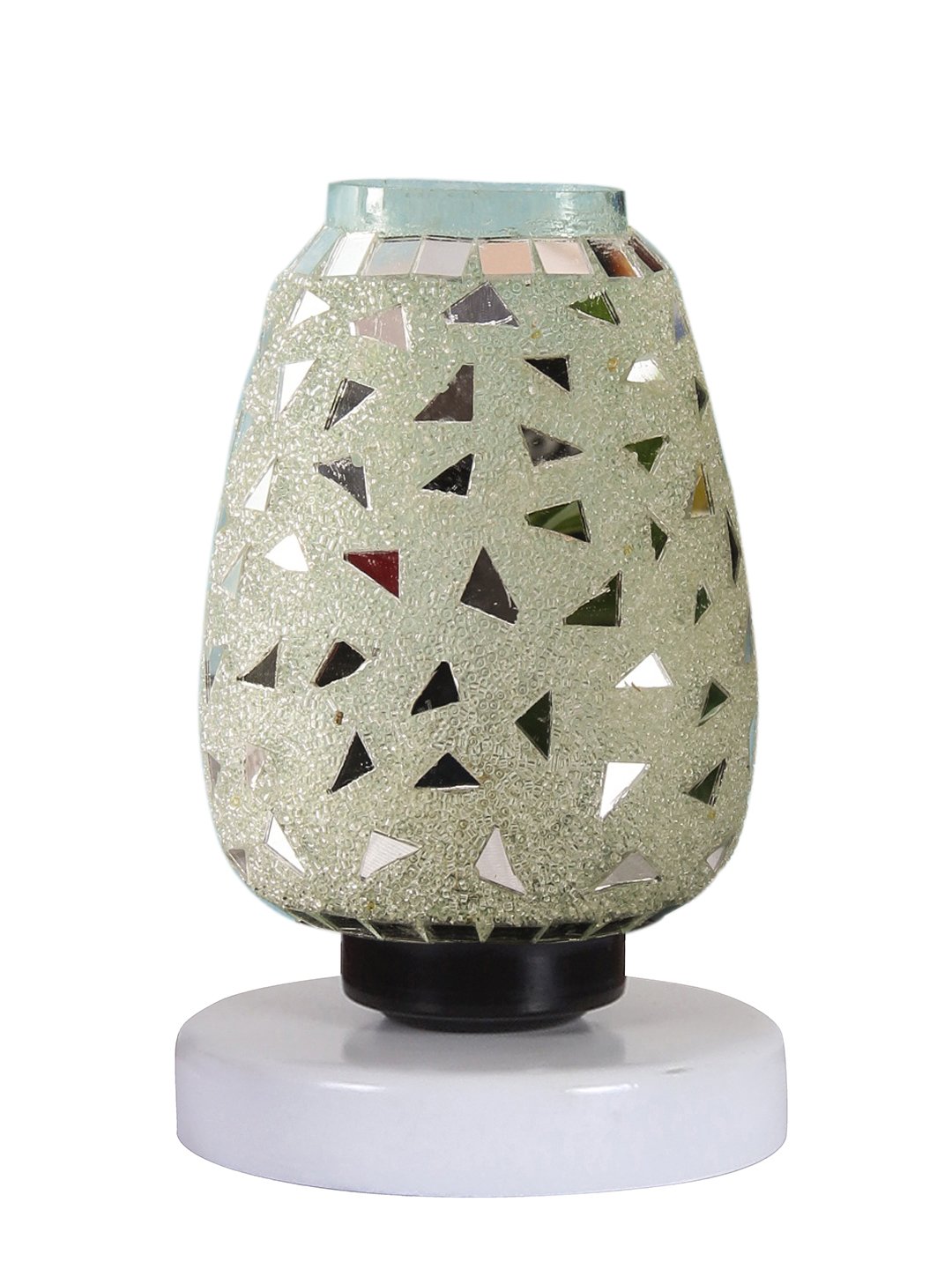 Ambika Home Aurelia Mosaic Multicolor Mosaic Glass Table Lamp with Wooden Base | Premium Bedside Lamp for Bedroom, Living Room, Hall, Hotel, Café, Restaurant & Office | E27 Compatible - Image 5