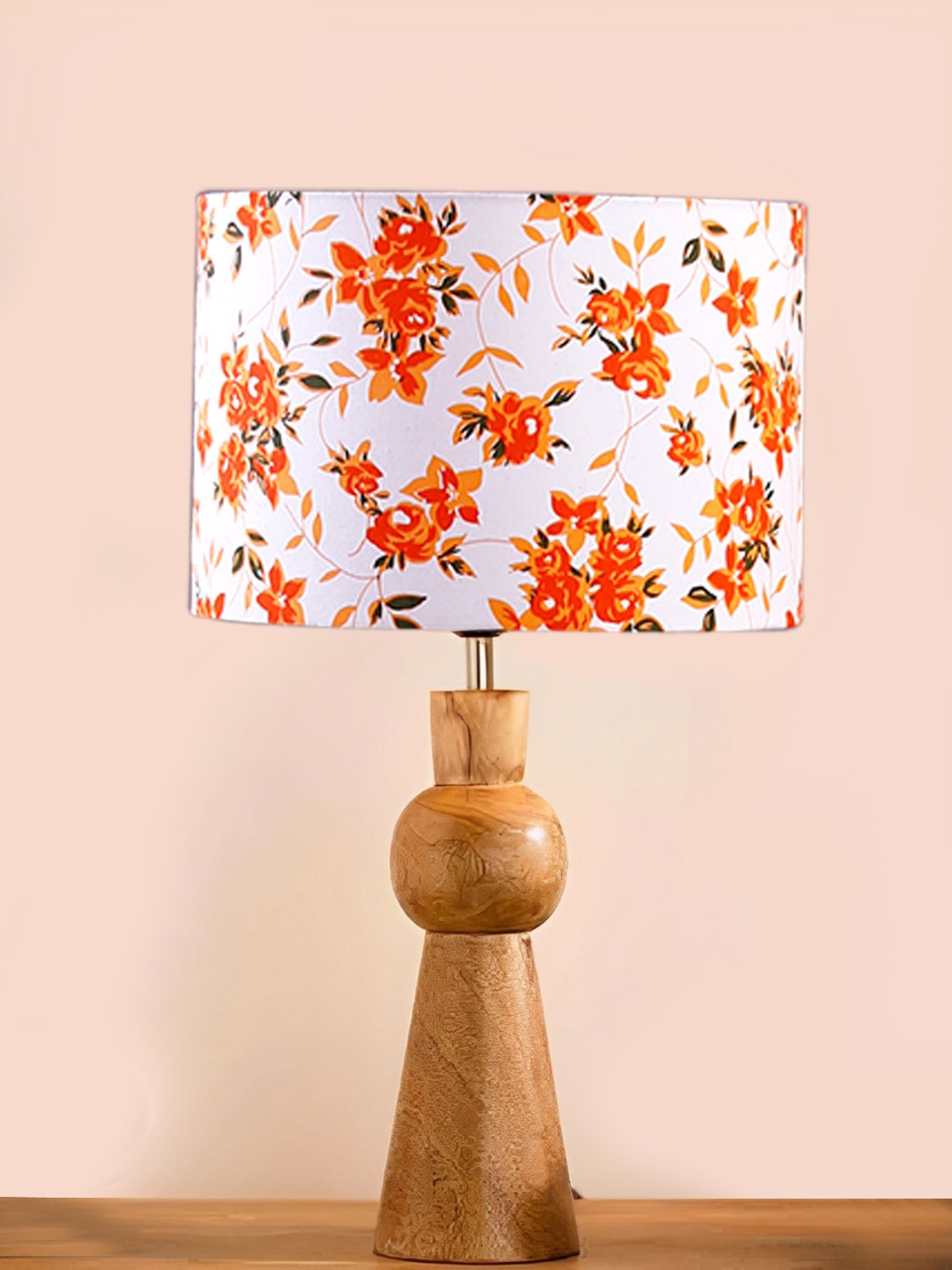 Ambika Home Multicolor cotton Rocket Table Lamp with Wooden Base | Decorative Bedside Lamp for Bedroom, Living Room, Hall, Hotel, Café, Restaurant, Office & Study Room | E27 Compatible - Image 5