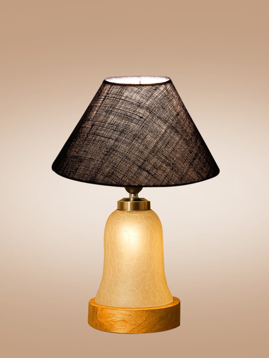 Ambika Home Blue Jute Milky Crinkle Table Lamp | Decorative Bedside Lamp for Bedroom, Living Room, Hall, Hotel, Café, Restaurant, Office & Study Room | E27 Compatible - Image 6