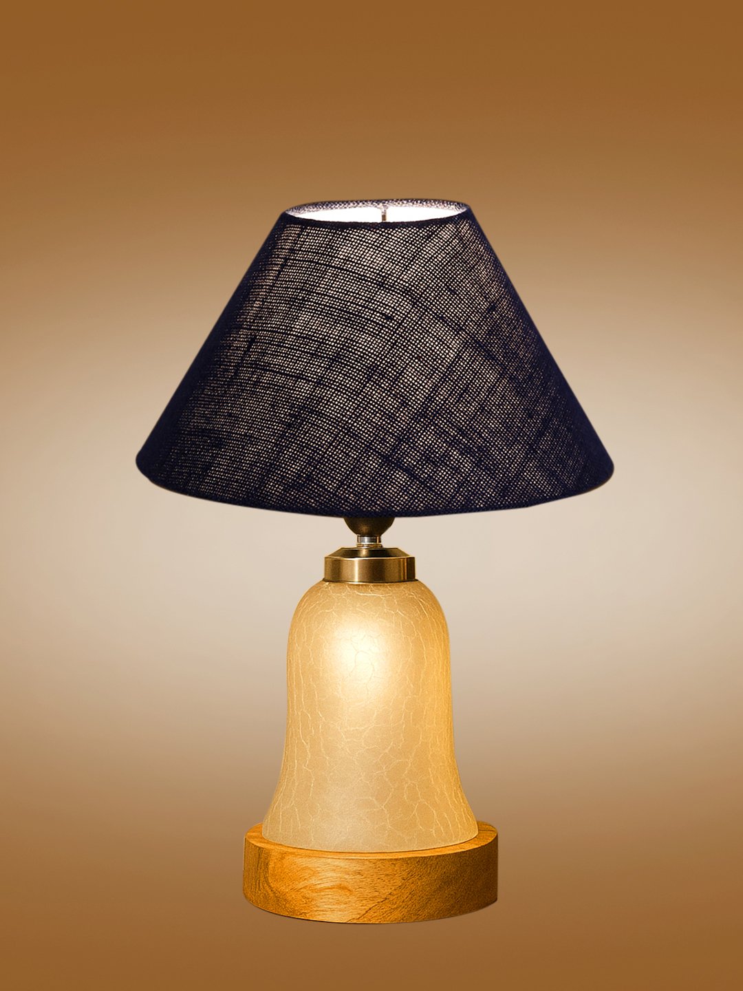 Ambika Home Blue Jute Milky Crinkle Table Lamp | Decorative Bedside Lamp for Bedroom, Living Room, Hall, Hotel, Café, Restaurant, Office & Study Room | E27 Compatible - Image 7