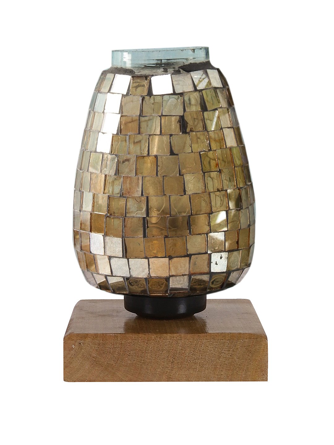 Ambika Home Bohemia Mosaic Multicolor Mosaic Glass Table Lamp with Wooden Base | Premium Bedside Lamp for Bedroom, Living Room, Hall, Hotel, Café, Restaurant & Office | E27 Compatible - Image 6