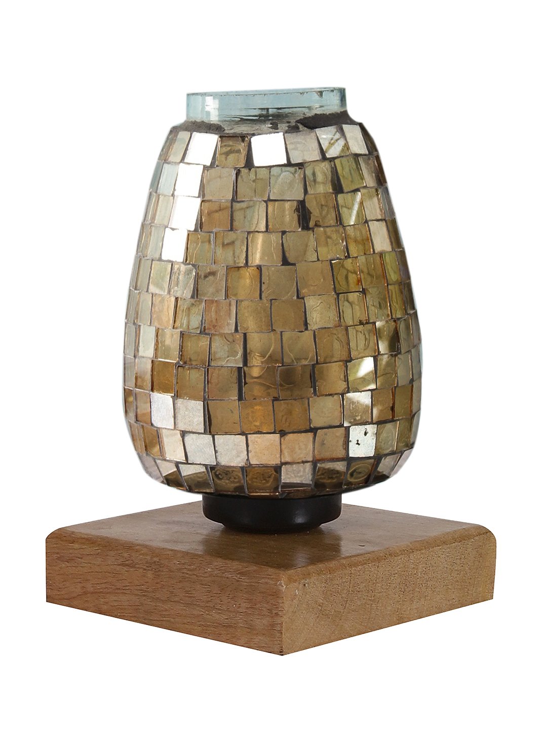 Ambika Home Bohemia Mosaic Multicolor Mosaic Glass Table Lamp with Wooden Base | Premium Bedside Lamp for Bedroom, Living Room, Hall, Hotel, Café, Restaurant & Office | E27 Compatible - Image 7