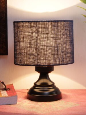 Ambika Home Verona Collection Blue Gola Table Lamp with Iron Base Powder Coated | Premium Decorative Bedside Lamp for Bedroom, Living Room, Hall, Hotel, CafÃ©, Restaurant & Office | E27 Compatible