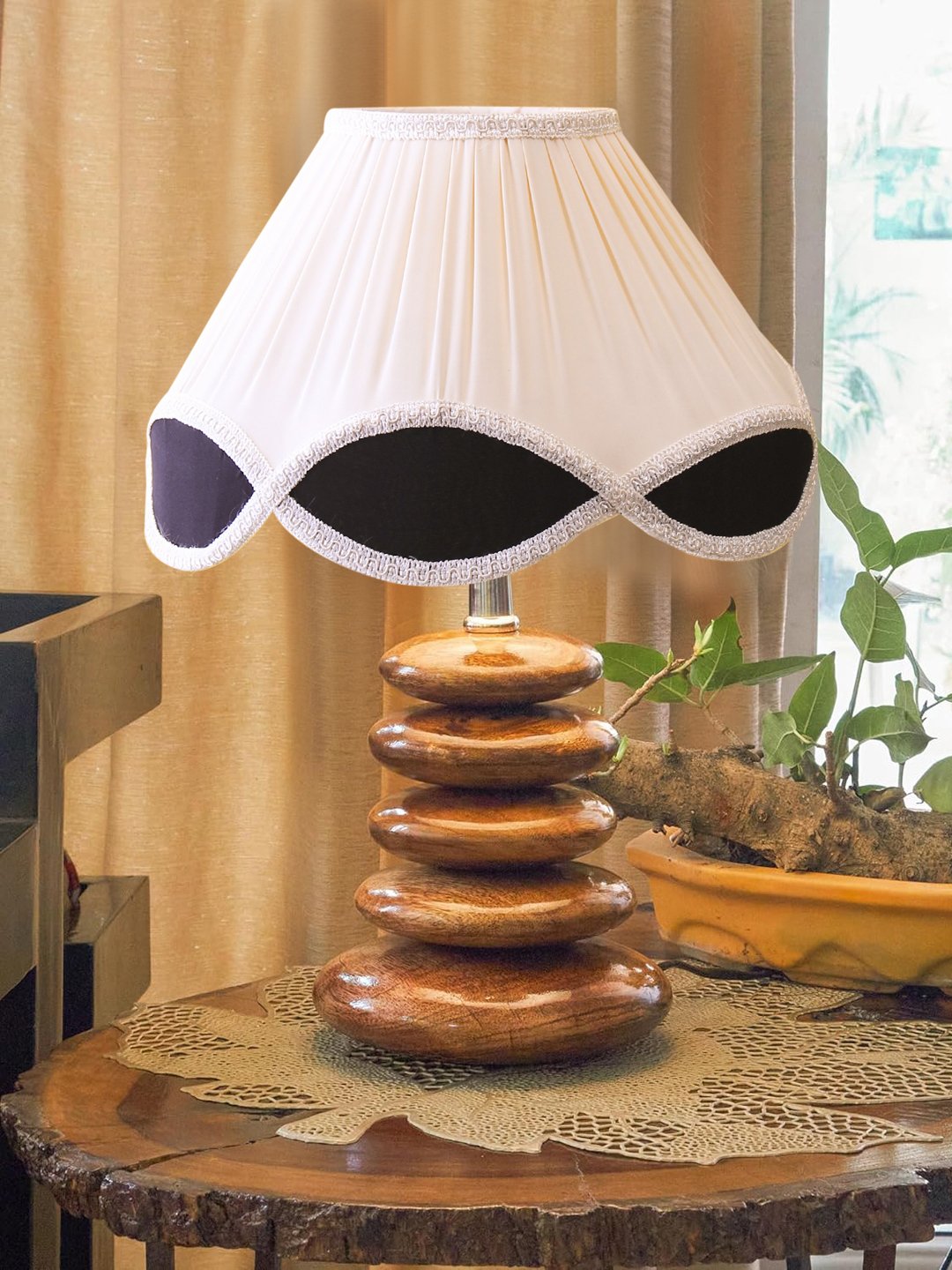 Devansh Royale Collection Multicolor Pebble Table Lamp | Premium Bedside Lamp for Bedroom, Living Room, Hall, Hotel, Café, Restaurant & Office | E27 Compatible