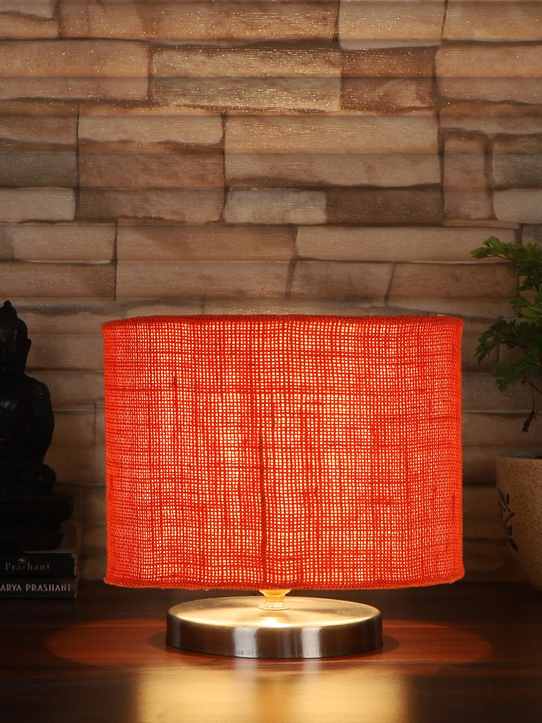 Ambika Home Orange Jute Table Lamp with Steel Base -35