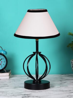 Ambika Home Multicolor  cotton Table lamp with  Iron Base