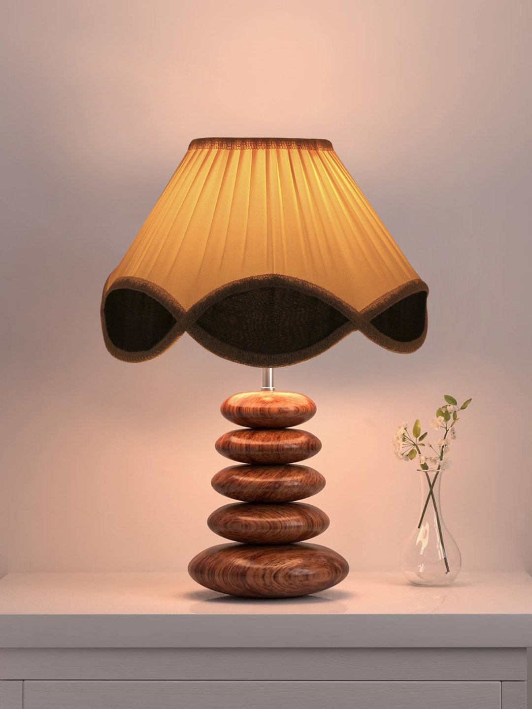 Devansh Royale Collection Multicolor Pebble Table Lamp | Premium Bedside Lamp for Bedroom, Living Room, Hall, Hotel, Café, Restaurant & Office | E27 Compatible - Image 3