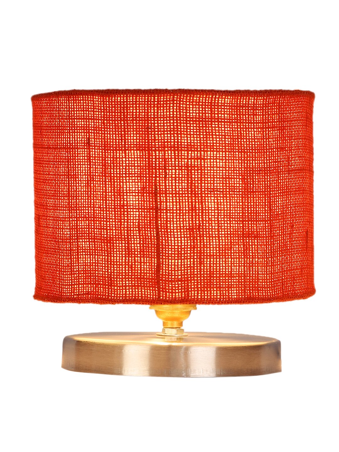 Ambika Home Orange Jute Table Lamp with Steel Base -35 - Image 3