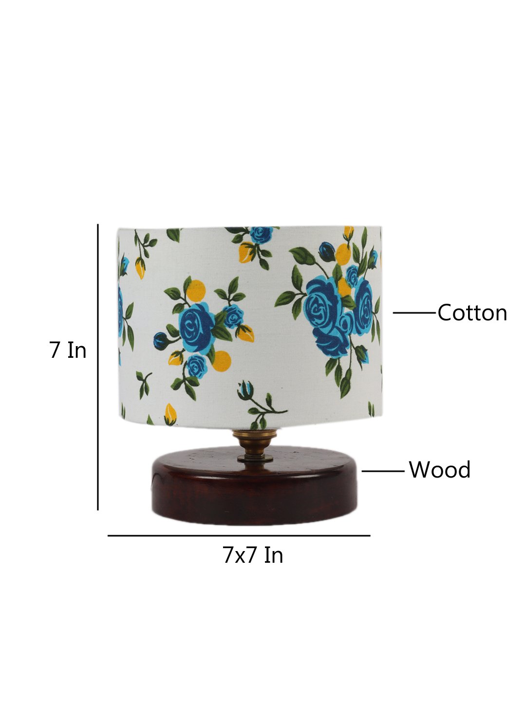 Ambika Home Nordic Collection Multicolor Gola Table Lamp with Wooden Base | Premium Decorative Bedside Lamp for Bedroom, Living Room, Hall, Hotel, Café, Restaurant & Office | E27 Compatible - Image 5
