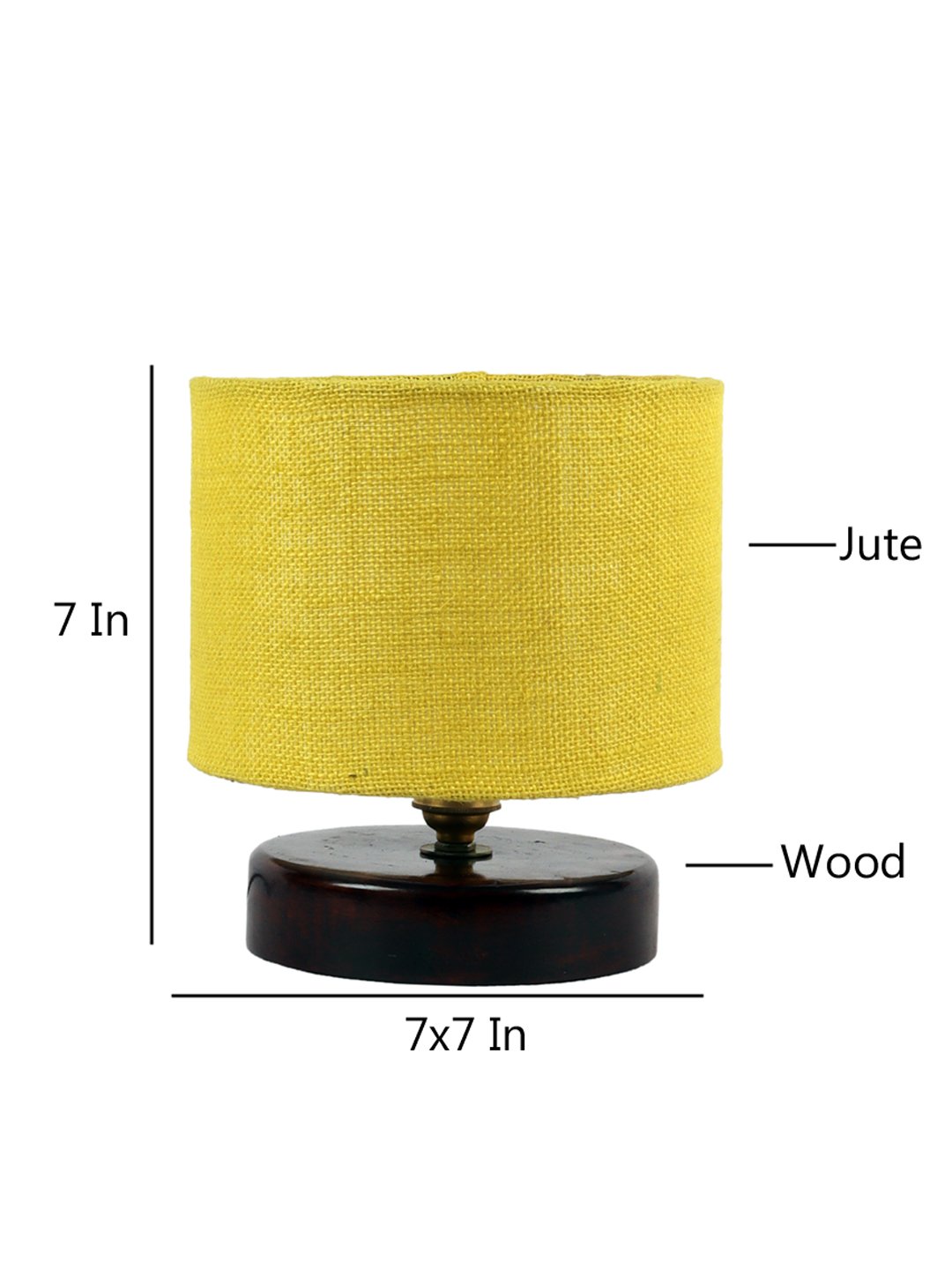 Ambika Home Verona Collection Beige Gola Table Lamp with Wooden Base | Premium Decorative Bedside Lamp for Bedroom, Living Room, Hall, Hotel, Café, Restaurant & Office | E27 Compatible - Image 4