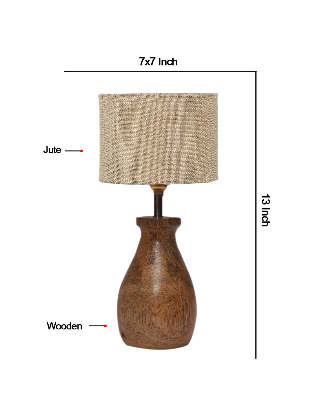 Ambika Home Nordic Collection Beige Shade Table Lamp | Premium Decorative Bedside Lamp for Bedroom, Living Room, Hall, Hotel, Café, Restaurant, Office & Study Room | E27 Compatible - Image 4