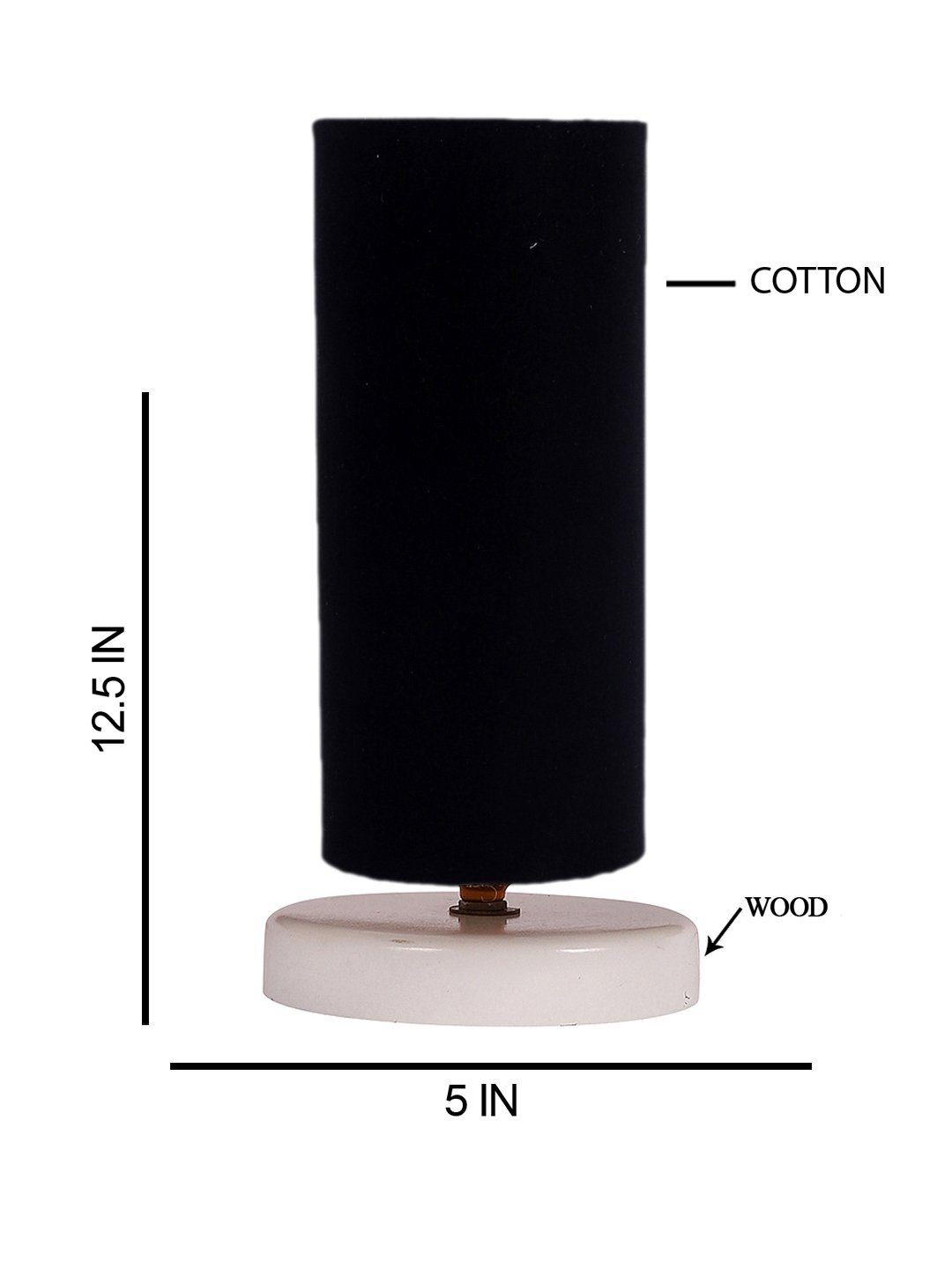 Ambika Home Aura Black Cotton Lamp Shade | Premium Glow Collection for Table Lamp, Floor Lamp, Hotel, Caf? & Home D?cor - Image 4