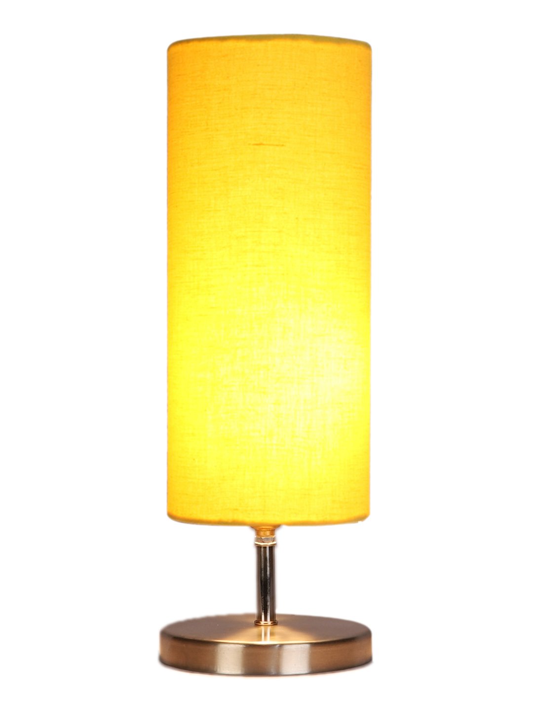 Ambika Home Yellow cotton table lamp with Steel Base -44 - Image 4