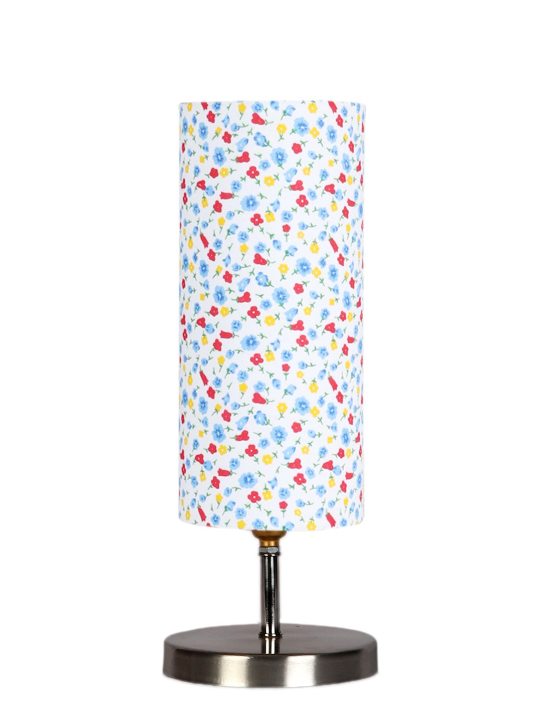 Ambika Home Multicolor cotton table lamp with Steel Base -55 - Image 4