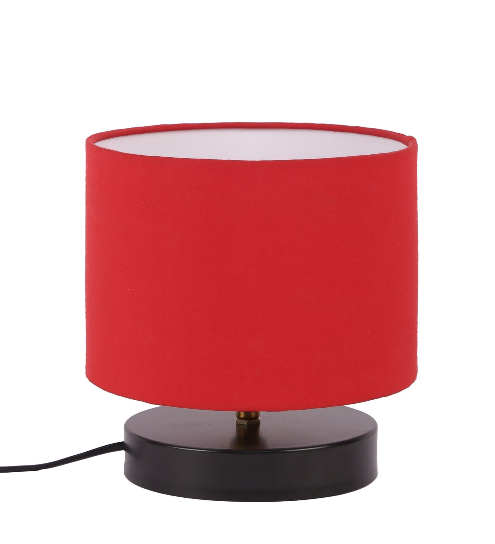 Ambika Home Lumina Collection Red Gola Table Lamp with Wooden Base | Premium Decorative Bedside Lamp for Bedroom, Living Room, Hall, Hotel, Café, Restaurant & Office | E27 Compatible - Image 5