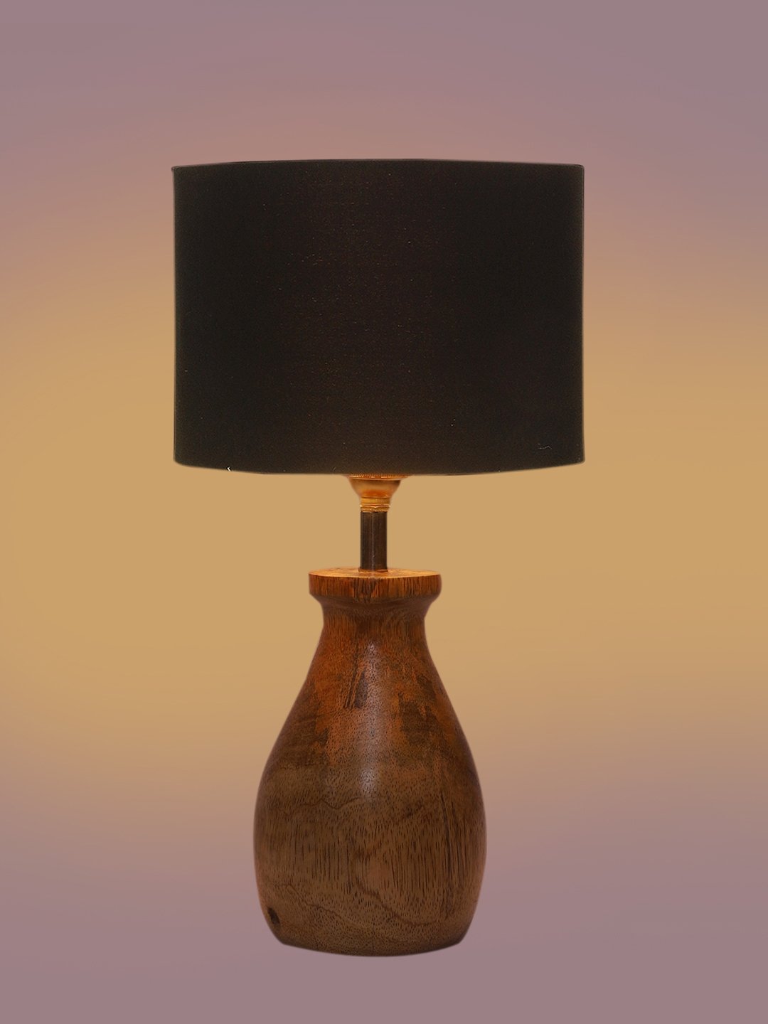 Ambika Home Lumina Collection Black Shade Table Lamp | Premium Decorative Bedside Lamp for Bedroom, Living Room, Hall, Hotel, Café, Restaurant, Office & Study Room | E27 Compatible - Image 5