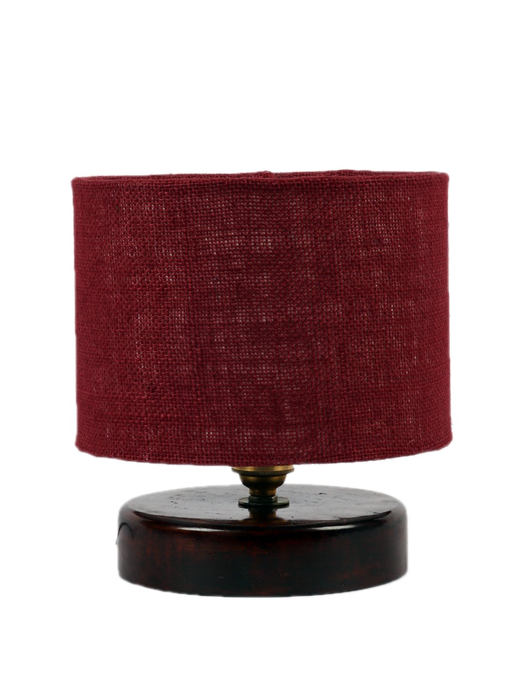 Ambika Home Elara Collection Maroon Gola Table Lamp with Wooden Base | Premium Decorative Bedside Lamp for Bedroom, Living Room, Hall, Hotel, Café, Restaurant & Office | E27 Compatible - Image 5