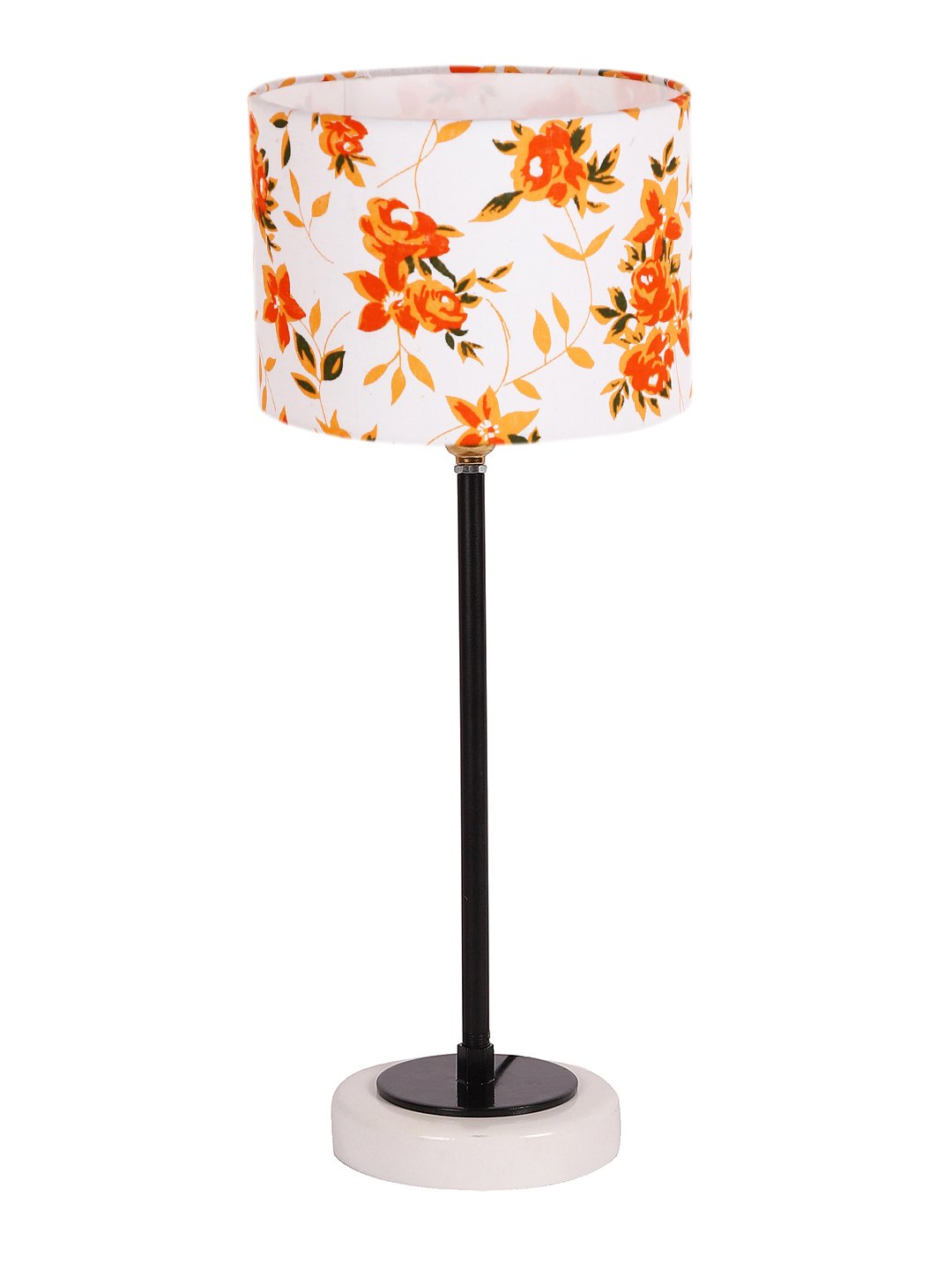 Ambika Home Wooden Table Lamp with Multi Cotton Shade | Bedside Lamp for Bedroom, Living Room, Hotel & Cafe | RK43 - Image 4